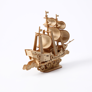 Puzzle 3D en bois à assembler soi-même, thème Voilier, pour décoration, <span class=keywords><strong>jouet</strong></span> de puzzle - Product Image 2