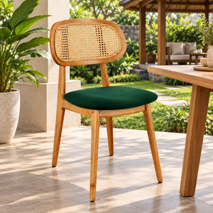 Crea un rincón de jardín elegante con una silla de teca que se integra perfectamente con la decoración exterior y la vegetación. - Product Image 1