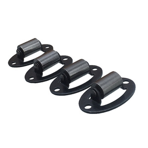 Roulettes de positionnement ovales en acier au carbone de 0,5 pouce, noires, pour portes et fenêtres, roulement fluide, usage intérieur - Product Image 2