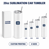 Gobelet de voiture en acier inoxydable 304 de 20 oz, à double paroi, isolé sous vide, avec couvercle à paille et couvercle rabattable, design personnalisé, sublimation blanche