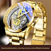 Montre automatique à double face creuse Treg SEIKO, non mécanique, tourbillon, pour homme, acier inoxydable, verre, CHARM, TikTok, dropshipping
