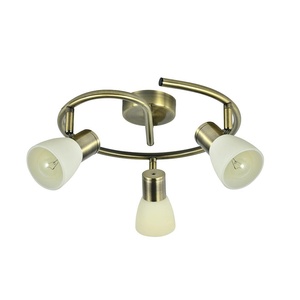 Plafonnier en cuir 16x34x34 cm, 3xe14, idéal pour l'éclairage décoratif dans les salons et les espaces modernes. - Product Image 1