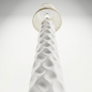 French Retro Bubble Texture Floor Lamp Minimalist Sculptural <b>Standing</b> Lamp Pleated Shade Decor Light For Home - Product Image 6