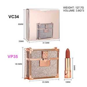 Sac à chaîne velours mat rouge à lèvres ensemble maquillage avec miroir luxe <span class=keywords><strong>baume</strong></span> à lèvres étanche marque privée haute Pigment longue durée en gros - Product Image 6