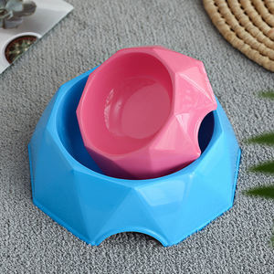Vente en gros de gamelles écologiques en plastique de grande capacité pour animaux de compagnie gamelle robuste et colorée pour chaton/chien de taille S et diamant - Product Image 3