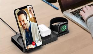 Station de charge sans fil 3 en 1 pliable, <span class=keywords><strong>chargeur</strong></span> rapide 15W pour iPhone, <span class=keywords><strong>Apple</strong></span> Watch, AirPods, <span class=keywords><strong>chargeur</strong></span> <span class=keywords><strong>multi</strong></span>-appareils - Product Image 6