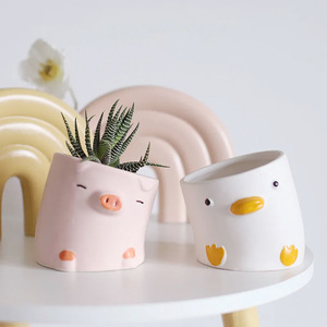 <span class=keywords><strong>Vaso</strong></span> per <span class=keywords><strong>Piante</strong></span> <span class=keywords><strong>in</strong></span> Ceramica a Forma di Maialino e Anatroccolo, Decorazione da Balcone, Dipinto a Mano, Testa Storta, per <span class=keywords><strong>Piante</strong></span> Succulente, Made <span class=keywords><strong>in</strong></span> China - Product Image 3