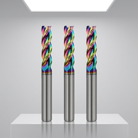 Fraise à queue en carbure HRC55/65 haute précision, revêtement coloré, pour routeur CNC, avec support OEM/ODM