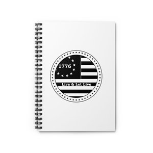 Taccuino a spirale 1776 bandiera di Betsy Ross 118 pagine del diario americano rilegatura a spirale in metallo resistente - Product Image 1