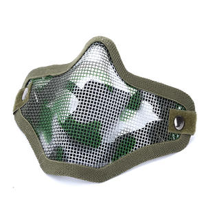 Masque camouflage demi-visage en fil d'acier pour cyclisme en extérieur, toutes saisons, respirant, léger, pour adulte, idéal pour les fêtes - Product Image 2