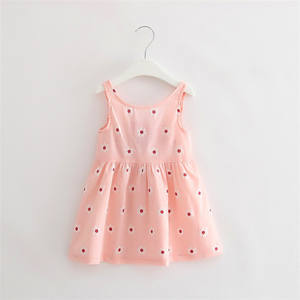 Robe d'été sans manches en coton pour filles, robe de princesse pour enfants - Product Image 3