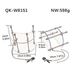 FAAK Bra pengikat payudara pelat akrilik bening dengan Lingerie <span class=keywords><strong>Harness</strong></span> dada rantai logam dapat diatur - Product Image 6