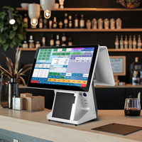 Système Windows 10 double écran 15.6 pouces système Pos écran tactile supermarché café boulangerie POS Terminal Machine