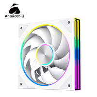 Ventilador de Refrigeración AntarcChill Blanco de 120 mm, Alto Flujo de Aire, Bajo Ruido, PWM, Rodamiento Hidráulico, Disipador de Calor de Plástico, Ventilador para Caja de PC, Logotipo Personalizado