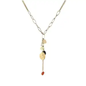 패션 보석 목걸이 collier femme 우아한 사용자 정의 로고 초기 새로운 탄생 꽃 루나 목걸이를 925 지르콘 이름을 제작