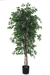 ต้นไทรจำลองคุณภาพสูง ใบไม้ขนาดเล็ก ลำไม้จริง ราคาถูก ต้นไม้ประดิษฐ์สีเขียวสำหรับตกแต่งภายใน ต้นไทรบอนไซในกระถาง - Product Image 4