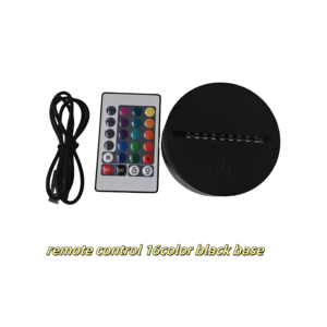 LED 7 Colors <strong>Change</strong> 3D Round <strong>Shape</strong> Night Light Holder Sensor Touch and Remote Control Lamp Base Colorful for Christmas Kids Gift - Product Image 5