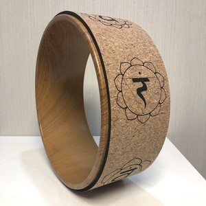 OEM Natural Cork + ABS <b>Plastic</b> Custom Design Yoga <b>Wheel</b> - Product Image 2