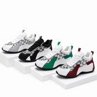 Baskets basses d'inspiration rétro en maille respirante à lacets, décontractées pour la marche, motif géométrique, semelle intermédiaire en EVA, fournisseur OEM en gros