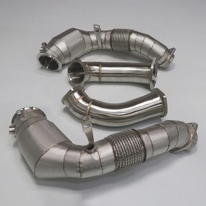 Collecteur d'échappement sport haute performance de 3 pouces en acier inoxydable avec bouclier thermique pour BMW X5M X6M F95 F96 S68 4.4T - Product Image 6