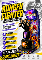 Machine de jeu d'arcade de boxe à monnayeur avec distribution de tickets, équipement de divertissement pour l'entraînement de boxe Kung Fu
