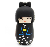 Memoria USB con Diseño de Muñeca Japonesa en Kimono, 128GB, Silicona, Regalo para Niños, 64GB, 32GB