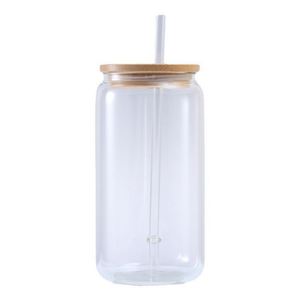 Vaso de Vidrio Tropical de 12 oz con Pajita para Bebidas de Verano en Tiki Bar - Product Image 1