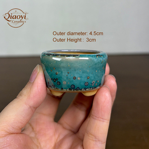 Mini pots à fleurs en porcelaine créative Yixing, forme naturelle, surface émaillée cuite au four, écologiques, durables, jardinière - Product Image 5