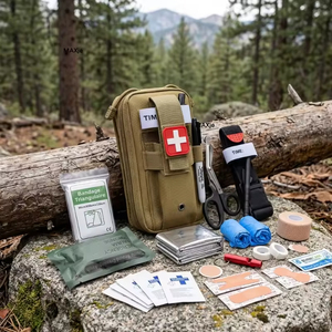 Kit de Primeros Auxilios para Traumas, Bolsa Médica Compacta de Supervivencia con Torniquete, Cuidado de Heridas de Emergencia para Campismo al Aire Libre - Product Image 2