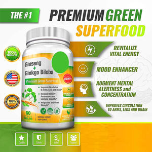 Suplemen Herbal <span class=keywords><strong>Ginseng</strong></span> Organik Tablet Suplemen Energi Ekstrak <span class=keywords><strong>Ginkgo</strong></span> <span class=keywords><strong>Biloba</strong></span> Mendukung Perawatan Kesehatan Otak - Product Image 4