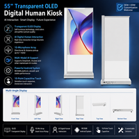 Kiosco Interactivo Digital con IA y Pantalla OLED Transparente de 55 Pulgadas para Hoteles, Museos y Comercios