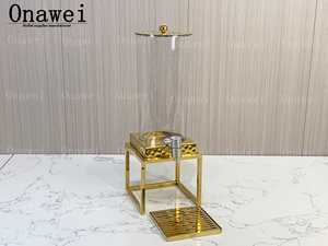 Onawei Distributeur commercial de boissons dorées en acier inoxydable <span class=keywords><strong>pour</strong></span> jus/<span class=keywords><strong>eau</strong></span>/café 3/6/9 litres de boisson fraîche refroidie à la glace de qualité alimentaire - Product Image 5