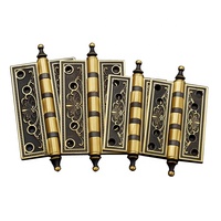 Charnière en laiton massif de style antique en cuivre sculpté avec logo, fournisseur chinois de quincaillerie de porte, sécurité domestique, style européen de luxe