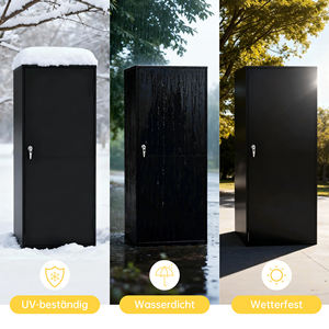 Meubles d'extérieur, armoire de rangement pour vélos, verrouillable, sécurisée, boîte de rangement pour vélos de <span class=keywords><strong>garage</strong></span>, antirouille, abri pour vélos pour jardin, véranda - Product Image 3