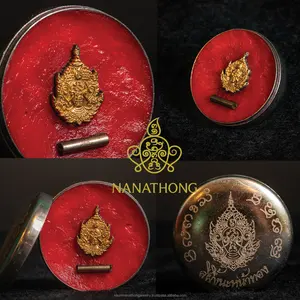 Propre design de Signature par maître moine Nanathong cire cosmétique khoumnanathong portant amulette thaïlandaise charmes 5 étoiles propre design de Signature