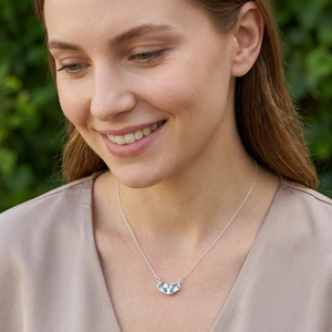 Collar con Colgante de Aguamarina Natural en Forma de Pera Doble, Plata de Ley 925, Joyería Fina Hecha a Mano, Proveedor Mayorista OEM ODM - Product Image 3