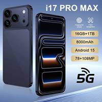 Original 17 Pro 5G 7,3 pouces 12 Go + 1 To Processeur Octa-Core Appareil Photo Arrière 108 MP Connectivité LTE Android 15.0 Double SIM + Carte TF