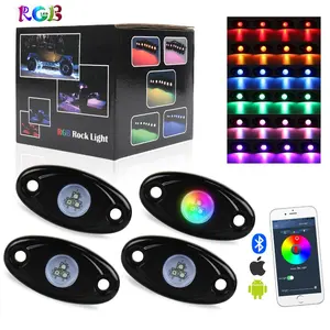 OVOVS 2 "9w Unter Autos Lichter Fernbedienung 4Pods Für ATV UTV 4x4 LKW RGB Led Rock Light