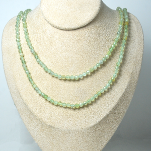 2025 cuentas de Prehnita de 4mm, cuentas de cristal verde redondas facetadas sueltas, venta al por mayor para hacer joyas DIY, piedras de energía curativa - Product Image 5