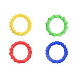 Silicone Sensory Bracelet 4-Pack Textured Stress Relief Ring For Kids Unisex <b>Toy</b> - Product Image 4