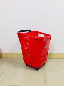 55L en plastique rouleau de chariot à <span class=keywords><strong>panier</strong></span> à provisions <span class=keywords><strong>avec</strong></span> <span class=keywords><strong>4</strong></span> <span class=keywords><strong>roues</strong></span> - Product Image 4