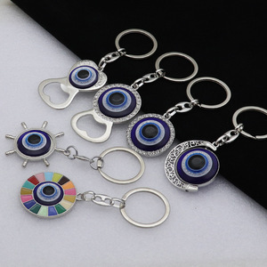 Apribottiglie a Forma di Timone in Metallo con Pietra Occhio di Gatto Blu, Accessorio per Auto e Gioielli, Vendita all'Ingrosso - Product Image 1