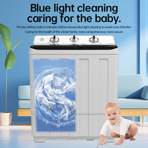 Xách tay máy giặt Twin bồn tắm 11 lbs máy giặt 6.6 lbs Spinner hẹn giờ điều khiển thiết kế nhỏ gọn cống bơm hiệu quả động cơ kép - Product Image 3