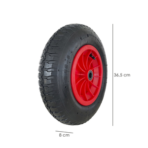 ล้อรถเข็นในเรือนกระจก, ลมยาง, ขอบพลาสติก, O/ 370 มม. เพลา O/ 20 มม. - Product Image 2