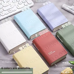 ए 7 आकार मोटे रंग ईंट पु नोटबुक 160 शीट पोर्टेबल जर्नल थर्मल बाइंडिंग चमड़ा कवर हार्डकवर मिनी जेब खाली - Product Image 2