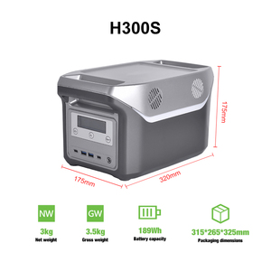 OEM/ODM Rechargeable Portable Power Station 300watt Home Emergency <b>Solar</b> <b>Generator</b> Pure Sine Wave Type-C USB Cigar Output MPPT - Product Image 2