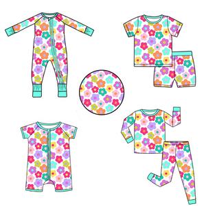 Groothandel Baby Rompertjes Fabriek Op Maat Bedrukte Bamboe Babykleding Casual Pyjama Sets Baby & Peuter Boetiek Baby Outfit Set - Product Image 5