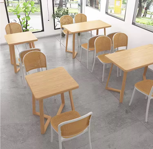 Nordic Style Rattan <strong>Garden</strong> Chairs Restaurant Dining Leisure Plastic Backrest Milk Tea Restaurant Dining Chair <strong>Table</strong> Set - Product Image 3