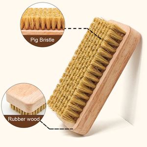 2024 NOUVELLE brosse à chaussures en bois avec poils de porc pour chaussures, bottes, artisanat, chiffons, meubles - Product Image 1