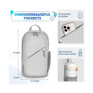 Pickleball <b>Backpack</b> Nylon Water Resistant Zipper Closure Sports Bag For Outdoor Use - Product Image 2